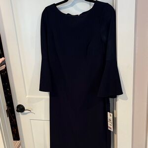 Calvin Klein Collection Navy Long Sleeve Dress